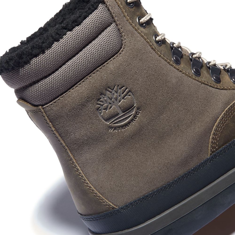 Timberland Μποτες Χιονιού Ανδρικα Ελιά/Μαυρα - Ashwood Park Waterproof - Greece 6157824-RK